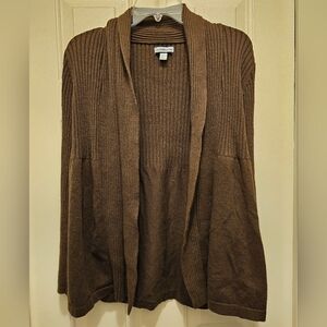EUC Croft and Barrow Long-sleeved Brown Cardigan - L